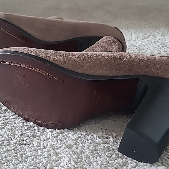 New Rag and bone suede heeled loafers - Picture 3 of 4